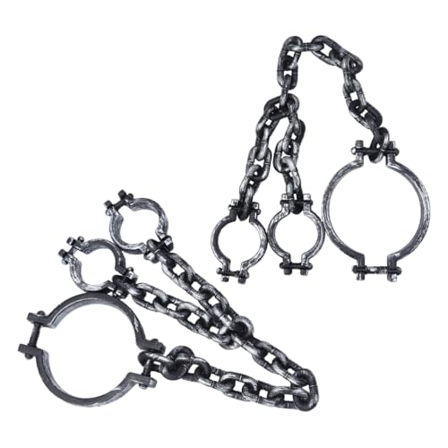 Menottes factices Halloween UPKOCH en plastique réaliste pour cosplay et soirées, lot de 2