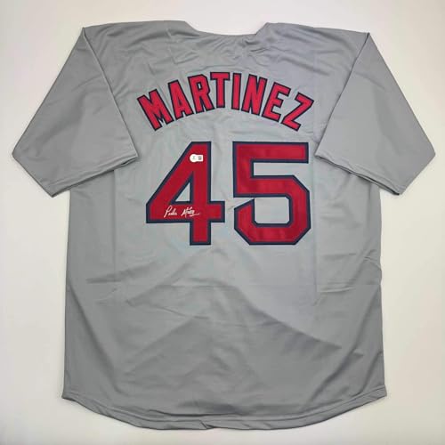 Autographed Pedro Martinez Boston Grey Jersey