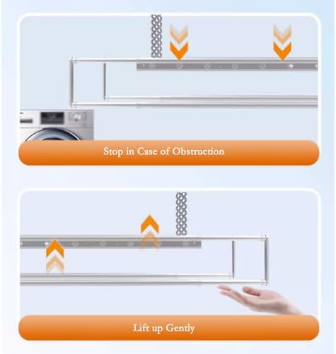 Ceiling Clothes Dryer Aluminium and Steel Electric Clothes Dryer with Remote Control,Clothes Drying Rack Electric Controlled Lifting Drying Rack Balcony Household Embedded Automatic Telescop