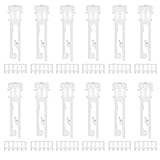 12 Pairs Vertical Window Blind Stem and Gear White Vertical Blinds Repair Kit Window Blind Replacement Parts Vertical Blinds Components for Headrail Carrier Stem Iron Headrail Curtain Accessories