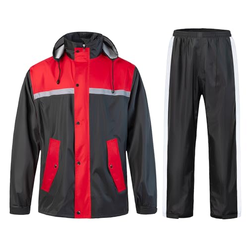 Traje de agua impermeable completo y reflectante que aísla de la lluvia intensa