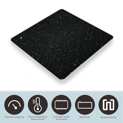 Báscula Digital de Baño Negra con Brillo y Vidrio Templado miniatura 3