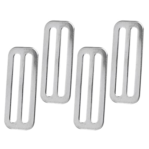Generic Scuba Diving Webbing Weight Belt Keeper Holder - Marine Grade 316 Stainless - 4 Pack, 61 x 23mm, Silver