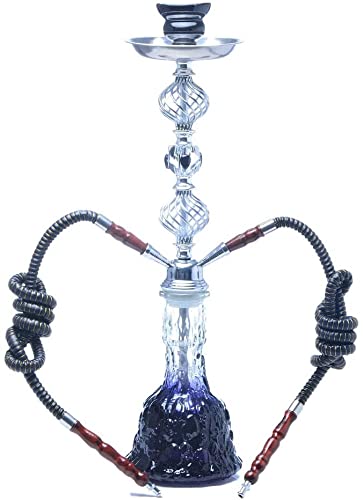 XJHYJS Haken-pfeifen-Set, 53 cm Raucher-kit Mit 2 Schläuchen Komplett Zubehör Für Cafe Bar Party (kein Nikotin), Schwarz