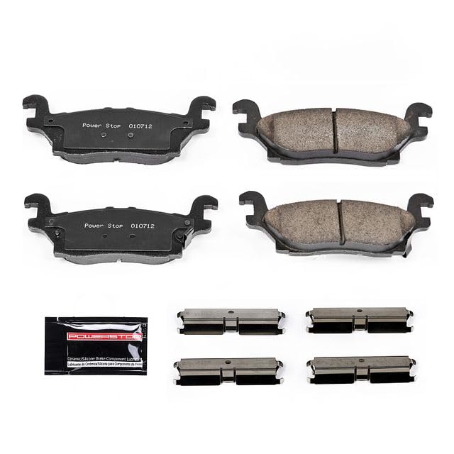 Image of PowerStop Rear Brake Pads for Hummer H3 2006-10 | Hummer H3T 2009-10 - Z23 Carbon-Fiber Ceramic Brake Pads with Installation Hardware, Z23-1120