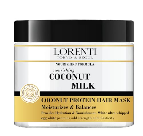 LORENTI TOKYO & SEOUL Coconut Milk Hair Care Mask 500 ml | Mascarilla para el cabello con leche de coco | Tratamiento reparador del cabello quebradizo, seco y dañado | Cuidado del cabello