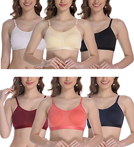 Image of FIMS - Fashion is my style Women Cotton Sports Bra for Gym, Yoga, Running Bra for Girls, Racer Back, Full Coverage, Multicolor, Cup B, See Main Image to Check How Many Bra You Will Get