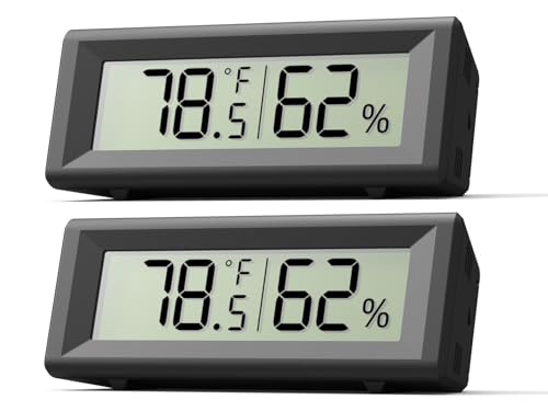 Small Digital Hygrometer, Humidity Meter, Indoor Thermometer, Room Temperature and Humidity Monitor, Gauge with Accurate Sensor, for House, Home, Baby Room, Greenhouse, Humidor, Incubator, Reptiles