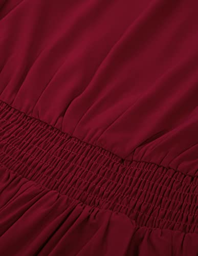 Womens Boat Neck Sleeveless A Line Dress For Wedding Guest 1950S Vintage Cocktail Dress Red Xl #TOP6