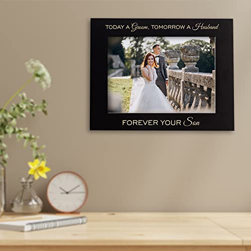 Xjf Mother Of The Groom Gift From Son, Wedding Gift For Mother & Father From Groom, Today A Groom, Tomorrow A Husband, Forever Your Son Engraved Picture Frame - 5X7-Horizontal #TOP2