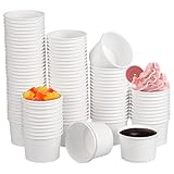 ULTECHNOVO Vasos Compostables Desechables para Condimentos Y Muestras, Vasos Biodegradables de Fibra de Bagazo para Soufflé, Ecológicos Y Aptos para Microondas.