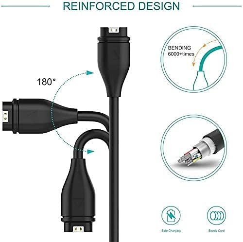 1pc ecsem charger replacement usb cord charging cable compatible with garmin approach s10 golf watch