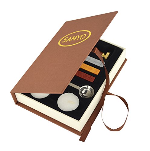 Samyo Wax Seal Sealing Stamp Vintage Classic Old-Fashioned Antique Alphabet Initial Letter Set Brass Color Creative Romantic Stamp Maker (Letter Q)