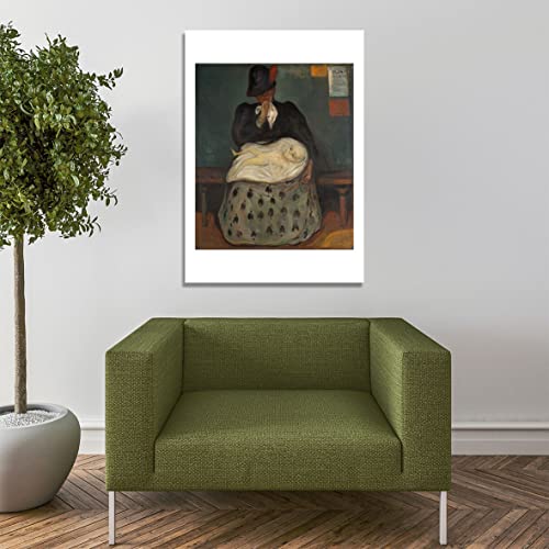 Affiche Edvard Munch encadrée finition semi-brillante luxe