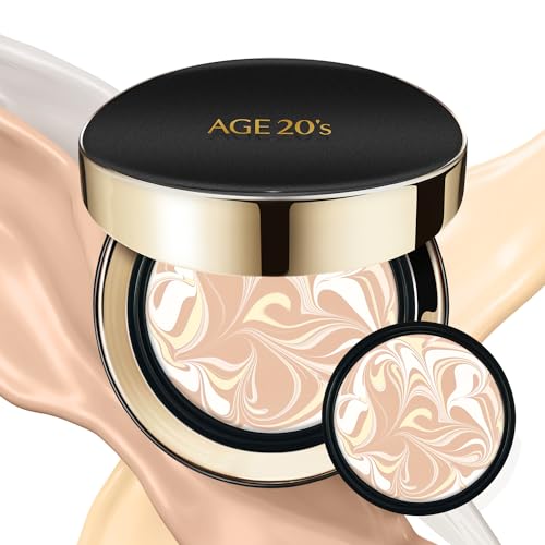 PERVALA 2Pcs Mushroom Head Air Cushion CC Cream, Long Lasting Oil Control BB Cream for All Skin Types, Moisturizing Foundation Face Makeup Set with Foundation Brush （#Natural）