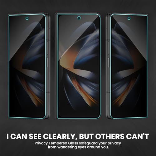 Image of ArmourPro Matte Privacy Tempered Glass for Samsung Galaxy Z Fold 4 - Anti Spy Anti Glare Screen Protector, 9H Scratch Resistant, Smooth Touch, Full Coverage