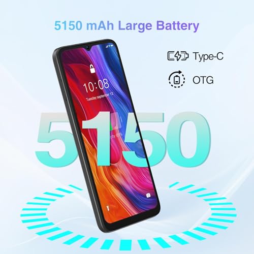 DOOGEE-Phone-N55-Android-14-Mobile-Phone2024-128GB-ROM1TB-TF-90Hz-656-HD-Waterdrop-Screen-5150mAh-Octa-Core-13MP8MP-4G-Dual-SIM-Free-Unlocked-OTG-Protective-Case-Black - Izzgadgets.com