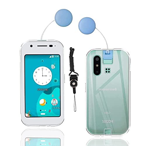 FOR mamorino6 用の ケース クリア ソフトTPU 透明 マモリーノ6 SHF35 保護カバー 耐衝撃 画面レンズ保護 薄型 軽量 スマホケース ストラップホール付属 ネックストラップ付 黄変防止 柔らかい すり傷防止 指紋防止 耐久 携帯カバー mamorino6