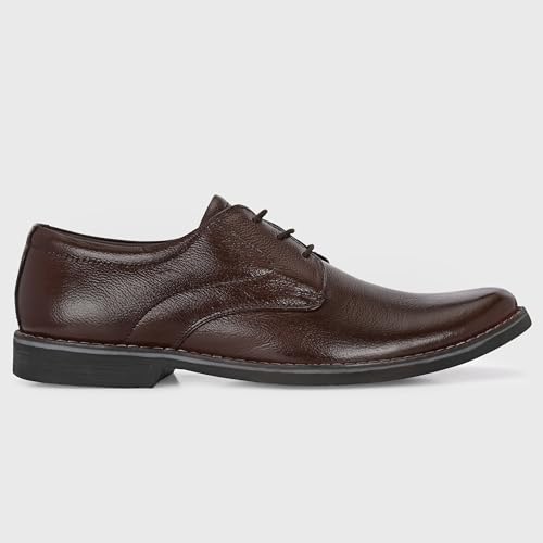 Image of Blue Leather by Centrino Genuine Leather Mens Shoe | Oxford Formal Shoes | Durable Leather with Anti-Skid Sole | Classic Derby Lace-Up Dress Shoes | Office Business Footwear (4086)