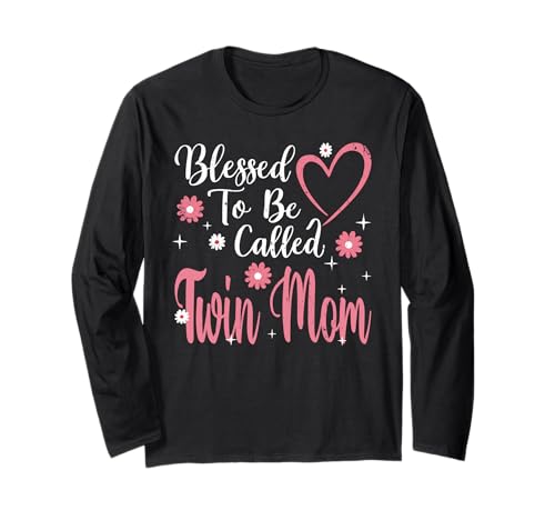 Blessed To Be Called Twin Mom Flower Heart Cute Mother's Day ����T�V���c