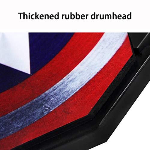 QLTY Oplaadbare elektronische domme Drum,12" Pad Dumb Pad,multifunctionele Drum Practice Pad, beat + meting + telling, met verstelbare standaard en drumstick - Image 7