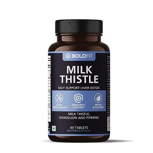 Boldfit Milk Thistle Liver Detox Supplement for Men & Women Liver Support Supplement With Silymarin & Dandelion – Liver Detox Tablets Helps with Liver Cleanse Supports Immunity- 60 Vegetarian Tablets Boldfit Milk Thistle Liver Detox Supplement for Men & Women Liver Support Supplement With Silymarin & Dandelion – Liver Detox Tablets Helps with Liver Cleanse Supports Immunity- 60 Vegetarian Tablets