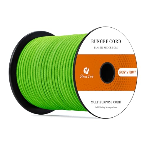 Abma Cord Bungee Cord 5/32in x 100ft Elastic Shock Cord Bungee Rope