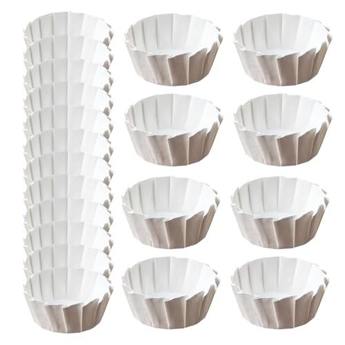 Basque Muffin Liners – Paquete de 50 moldes para hornear a prueba de para magdalenas, cupcakes y postres, papel de cocina antiadherente para panaderos caseros, cumpleaños, vacaciones, eventos