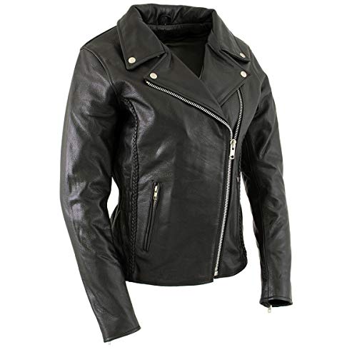 Image of Milwaukee Leather Women's Classic Premium Leather Motorcycle MC Style Riding Jacket