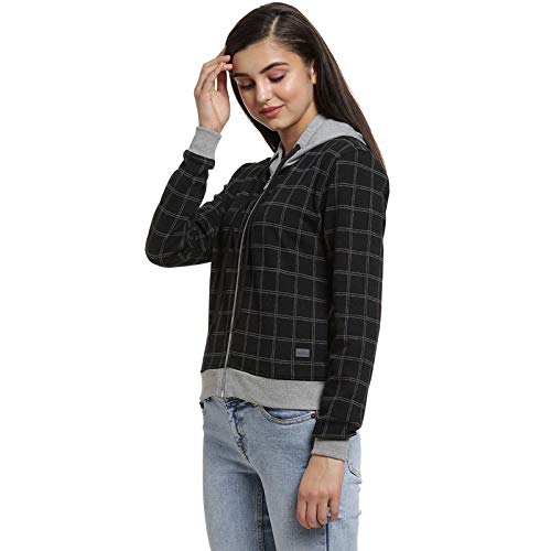 Image of PINACOLADA Women Stylish Checked Casual Jacket(AWZ19 JKCHKHD01 W PLN BLGR AZ L)