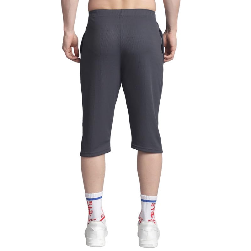 Image of Mack Jonney Solid Regular Fit Polyster Lycra Capri for Men-P