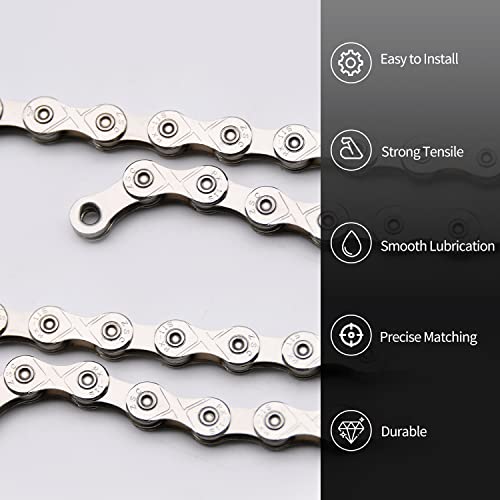 Image of Bike Chain Kit, 11 Speed Multi-Function Bike Mechanic Repair Kit, Chain Breaker and Bike Link Plier with Hook and 6 Pairs Bicycle Buckle, Reusable