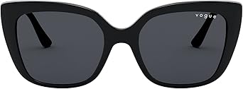 Vogue Eyewear Woman Sunglasses Dark Havana Frame, Brown Gradient Lenses, 53MM