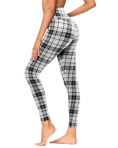GAYHAY High Waisted Leggings for Women - Soft Opaque Slim Tummy Control Printed Pants for Running Cycling Yoga