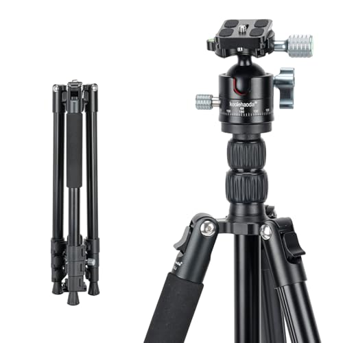 Trépied pour appareil photo reflex avec tête sphérique et charge de 10kg en aluminium