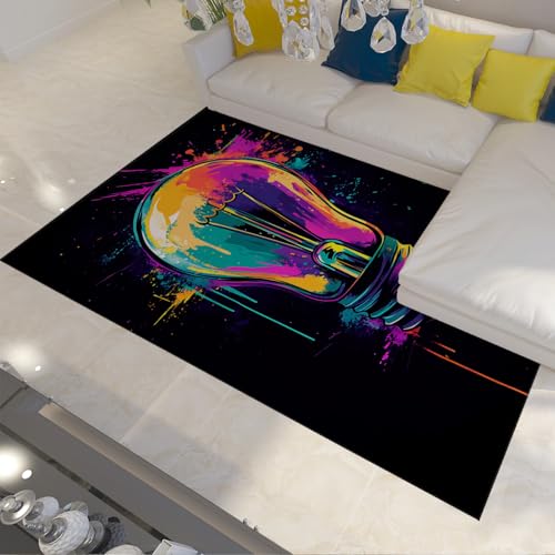 Tapis graffiti 140x200cm lavable la solution antiderapante pour un salon propre