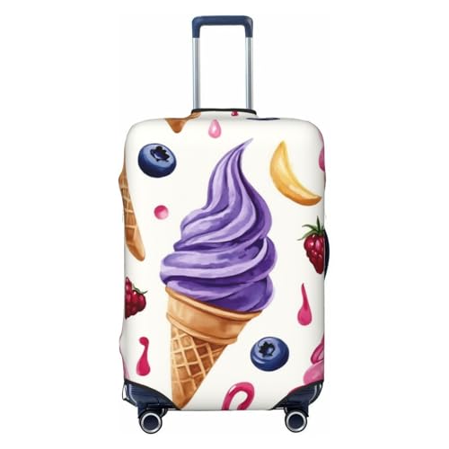 Berry Swirl Ice Cream Cones Suitcase Cover Fashion Luggage Covers Anti-Scratch Elastic Lightweight Protector For Travel Outdoor Large