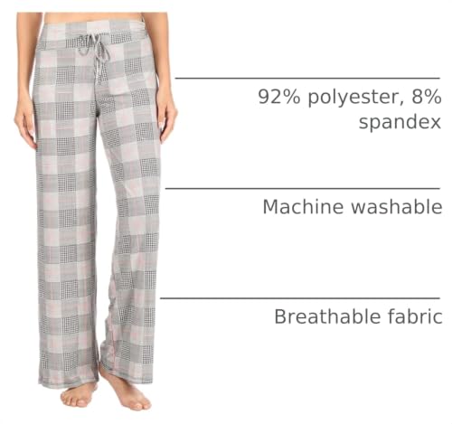 Image of Leggings Depot Women's Wide Leg Drawstring Pajama Pants for Lounge, Sleep