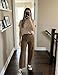 LOMON Spring Brown Pants for Women Office Dressy Casual Business Travel Wide Leg Comfy Loose Fit New Outfits 2026 Fashion