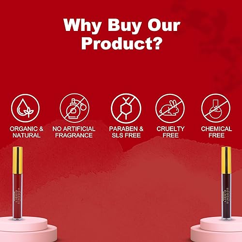 Organic Netra Liquid Sindoor, Kumkum, Waterproof Long lasting, Smudge Proof Sindoor, Pure and Natural Red Colour, Long lasting, Enriched with Natural and Organic Ingredients... - Image 5