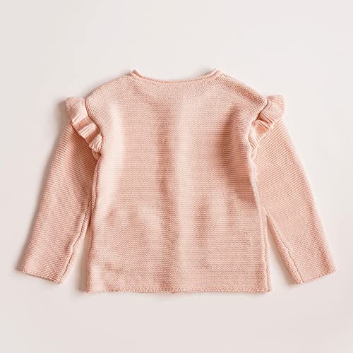 Toddler Girls' Sweater Long Sleeve Open Front Button Down Knit Cardigan Kids Top Clothes 1-6 Years (Cat Pink, 2-3 Years) #TOP1