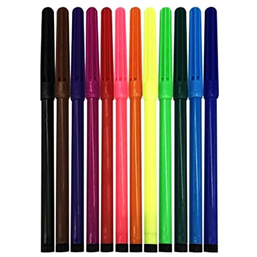 Caneta Hidrográfica, Kids, 12 Cores, Make+, Estojo
