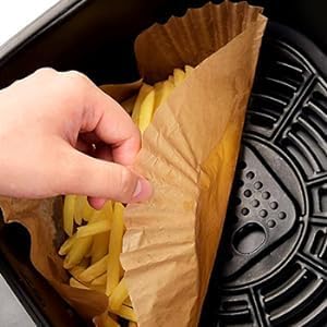Image of Marve Square Air Fryer Liners Food-Grade BPA Free Paper for 5 to 8 litres Oil-Free Fryers - Healthy Cooking I Heat Resistance Air Fryer, Baking, Roasting Microwave