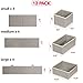 DIOMMELL 12 Pack Foldable Cloth Storage Box Closet Dresser Drawer Organizer Fabric Baskets Bins Containers Divider for Baby Clothes Underwear Bras Socks Lingerie Clothing,Grey 444