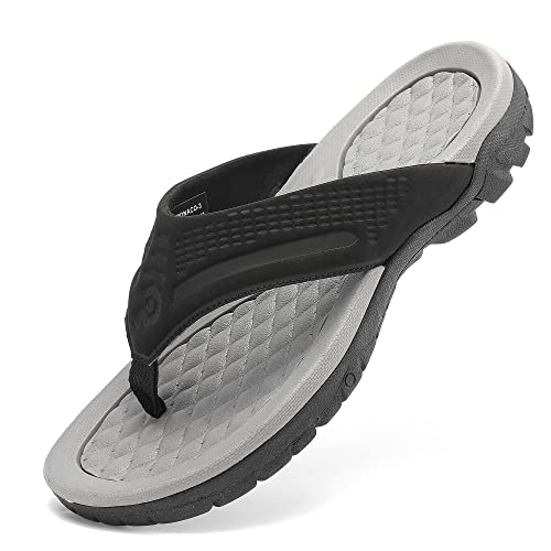 Image of Men's Flip-Flops, Thongs Sandals Durable Comfort Slippers for Beach