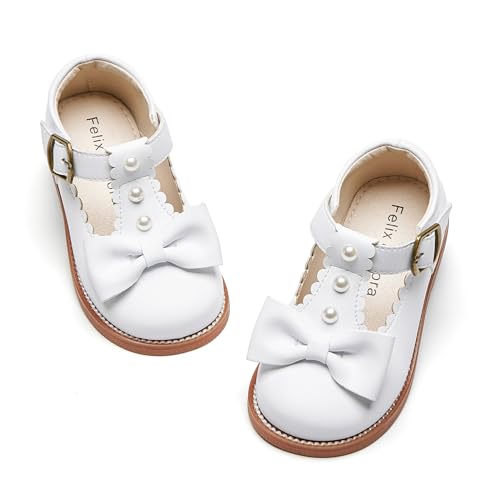Image of Felix & Flora Toddler Little Girl Princess Dress Shoes-Mary Jane Flats for Girl Party School Shoes