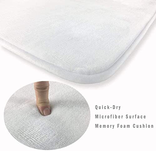 RLYXGS Marmor Badezimmermatten und Teppiche 3-Teiligs Set TüRkis Flanell Memory Foam rutschfeste Matten und Badteppich,Blau Toilettendeckelabdeckung,Badvorleger Badgarnitur WC Vorleger – Bild 6