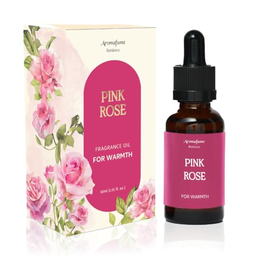 Aromafume Pink Rose Essential Oil Blend 30ml | Floral & Woody Aromatherapy Oils | Pure Essential Oils for Diffuser & Oil Burner | Rose Fragrance Oil | Vegan & Cruelty-Free