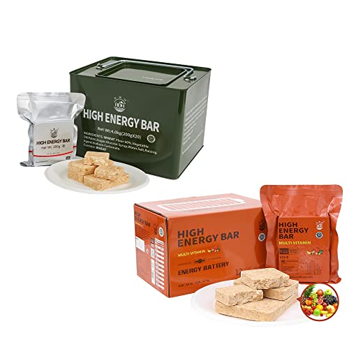 Emergency Food Ration Bars, Survival Tabs Supply for Outdoor Camping Snowstorm Earthquake Disaster...