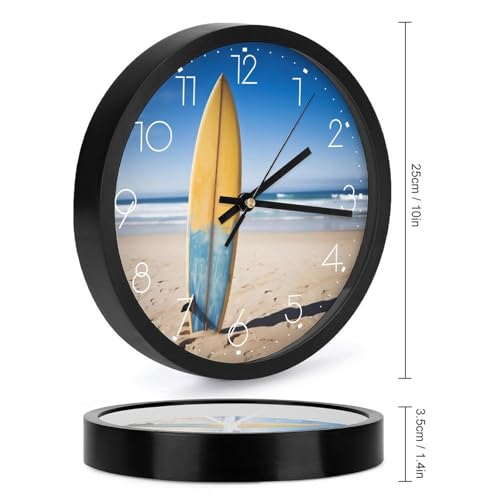 Grande horloge murale planche de surf silencieuse pour décoration salon - 3
